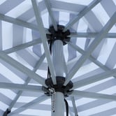 Skyward Outdoor Living 3m Black &amp; White Striped Mont Blanc Market Umbrella