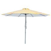 Skyward Outdoor Living 3m Yellow &amp; White Striped Capri Market Umbrella
