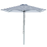 Skyward Outdoor Living 2m Navy &amp; White Striped Santorini Market Umbrella