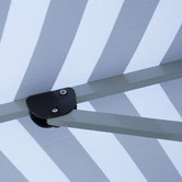 Skyward Outdoor Living 3m Navy &amp; White Striped Santorini Market Umbrella