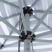 Skyward Outdoor Living 2m Navy &amp; White Striped Santorini Market Umbrella
