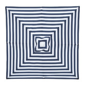 Skyward Outdoor Living 2m Navy &amp; White Striped Santorini Market Umbrella