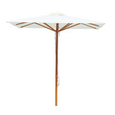 Skyward Outdoor Living Cream Aluminium Square Market Umbrella
