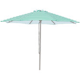 Skyward Outdoor Living 3m Green &amp; White Ferngully Aluminium Umbrella