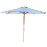 Skyward Outdoor Living 3m Blue &amp; White Daydream Wood Umbrella