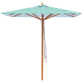 Skyward Outdoor Living 2m Green &amp; White Daintree Wood Umbrella