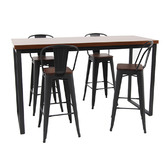 Skyward Outdoor Living 4 Seater Export Outdoor Bar Table &amp; Chair Set