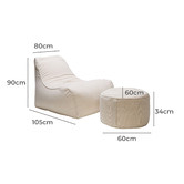 Skyward Outdoor Living 2 Piece Sancho Outdoor Bean Bag Lounge Cover Set