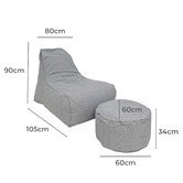 Skyward Outdoor Living 2 Piece Sancho Outdoor Bean Bag Lounge Cover Set