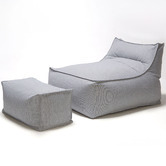 Skyward Outdoor Living 2 Piece Grey Panza Outdoor Bean Bag Lounge Cover Set