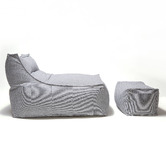 Skyward Outdoor Living 2 Piece Grey Panza Outdoor Bean Bag Lounge Cover Set