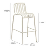 Skyward Outdoor Living 72cm Clifford Steel Outdoor Bar Stools