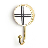 Do.Up Marble &amp; Brass Intersect Wall Hook