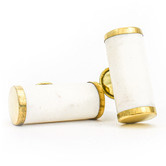 Do.Up White Marble &amp; Brass Cylinder Pull