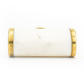 Do.Up White Marble &amp; Brass Cylinder Pull