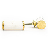 Do.Up White Marble &amp; Brass Cylinder Pull