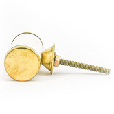 Do.Up White Marble &amp; Brass Cylinder Pull