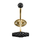 Do.Up Vintage Gold &amp; Glass Wall Hook