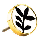 Do.Up Gold Monochrome Leaf Knob