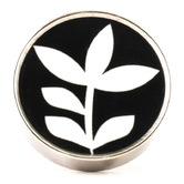 Do.Up Silver Monochrome Leaf Knob