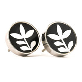 Do.Up Silver Monochrome Leaf Knob