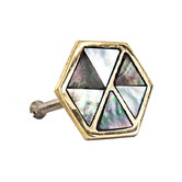 Do.Up Black Pearled Spliced Hex Knob