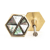 Do.Up Black Pearled Spliced Hex Knob