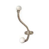 Do.Up White Ceramic &amp; Silver Wall Hook