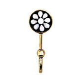 Do.Up Small Black &amp; Pearl Petaled Wall Hook
