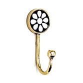 Do.Up Small Black &amp; Pearl Petaled Wall Hook