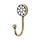 Do.Up Small Black &amp; Pearl Petaled Wall Hook