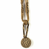 Do.Up Natural &amp; Black Jute Ball Curtain Tieback