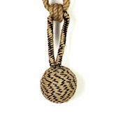Do.Up Natural &amp; Black Jute Ball Curtain Tieback