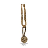Do.Up Natural &amp; Black Jute Ball Curtain Tieback