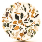 Do.Up Green &amp; Nougat Round Terrazzo Knob