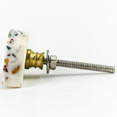 Do.Up Green &amp; Nougat Half Moon Terrazzo Knob