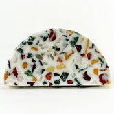 Do.Up Green &amp; Nougat Half Moon Terrazzo Knob