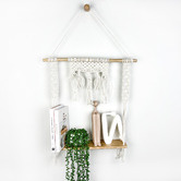 Do.Up Macrame Cotton Hanging Wall Shelf