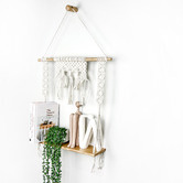 Do.Up Macrame Cotton Hanging Wall Shelf