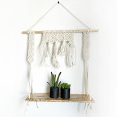 Do.Up Macrame Cotton Hanging Wall Shelf