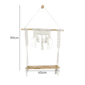 Do.Up Macrame Cotton Hanging Wall Shelf