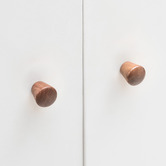 Do.Up Loch Walnut Wood Cylinder Cabinet Knob