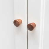 Do.Up Loch Walnut Wood Cylinder Cabinet Knob