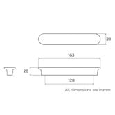 Do.Up Blyth 128mm Walnut Wood Ellipse Cabinet Handle