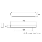 Do.Up Blyth 128mm Walnut Wood Baton Cabinet Handle