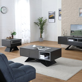 Keys Road Designs Charcoal Diana Italian Ceramic Side Table