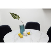 Keys Road Designs White &amp; Gold Hartley Round Dining Table