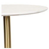 Keys Road Designs White &amp; Gold Hartley Round Dining Table