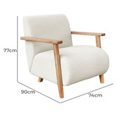 Keys Road Designs Clay Boucle Occasional Chair