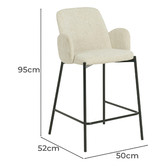Keys Road Designs 65cm Lyka Upholstered Barstools